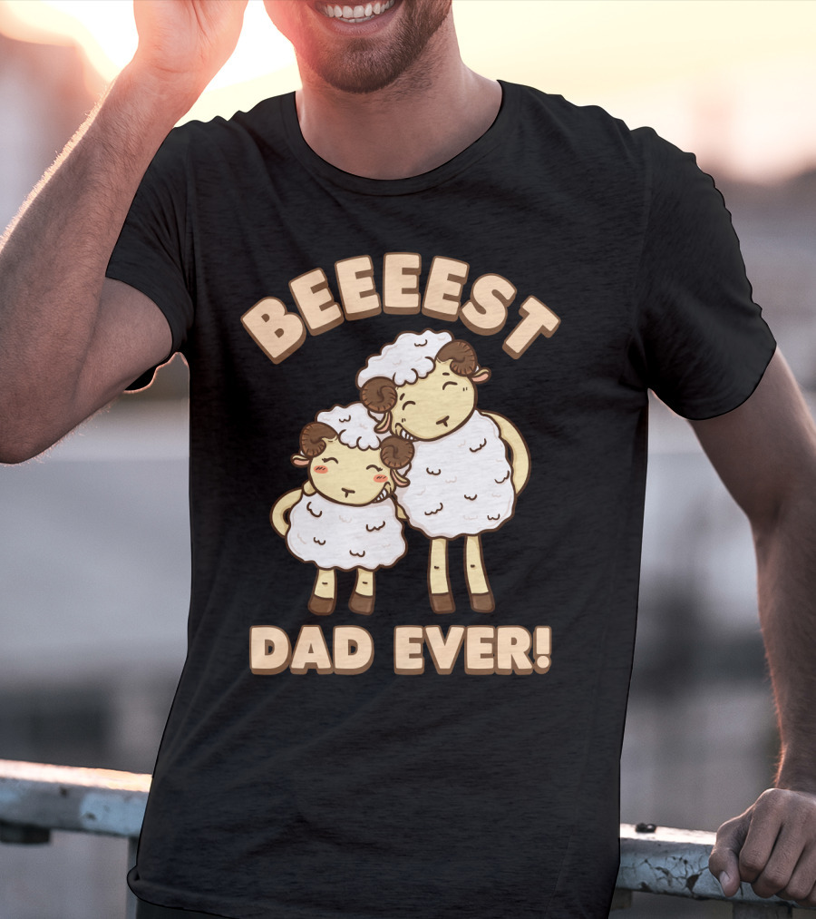 Beeeest Dad Ever Kawaii Sheep T-Shirt