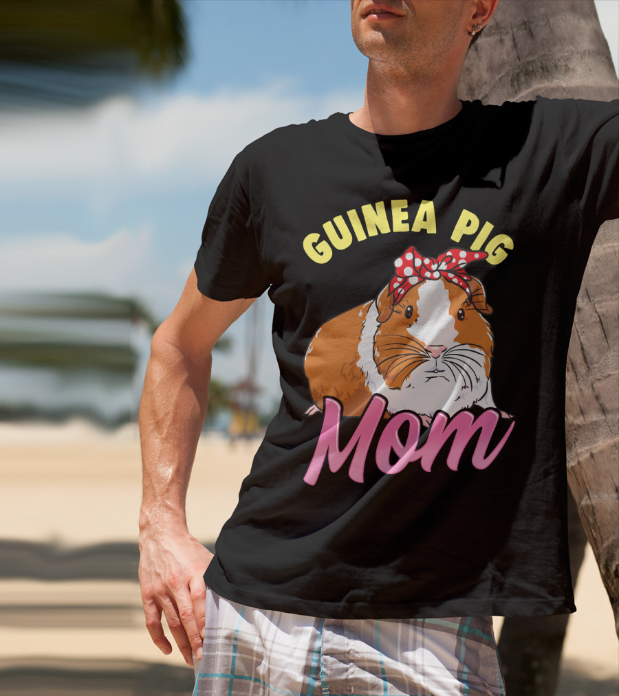 Guinea Pig Mom Wheek Squad Bow Tie Edition T-Shirt