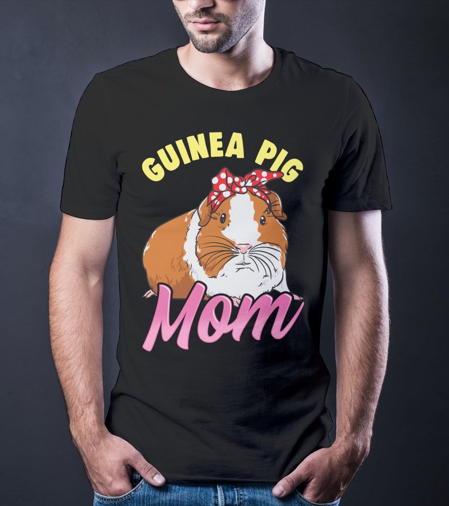 Guinea Pig Mom Wheek Squad Bow Tie Edition T-Shirt