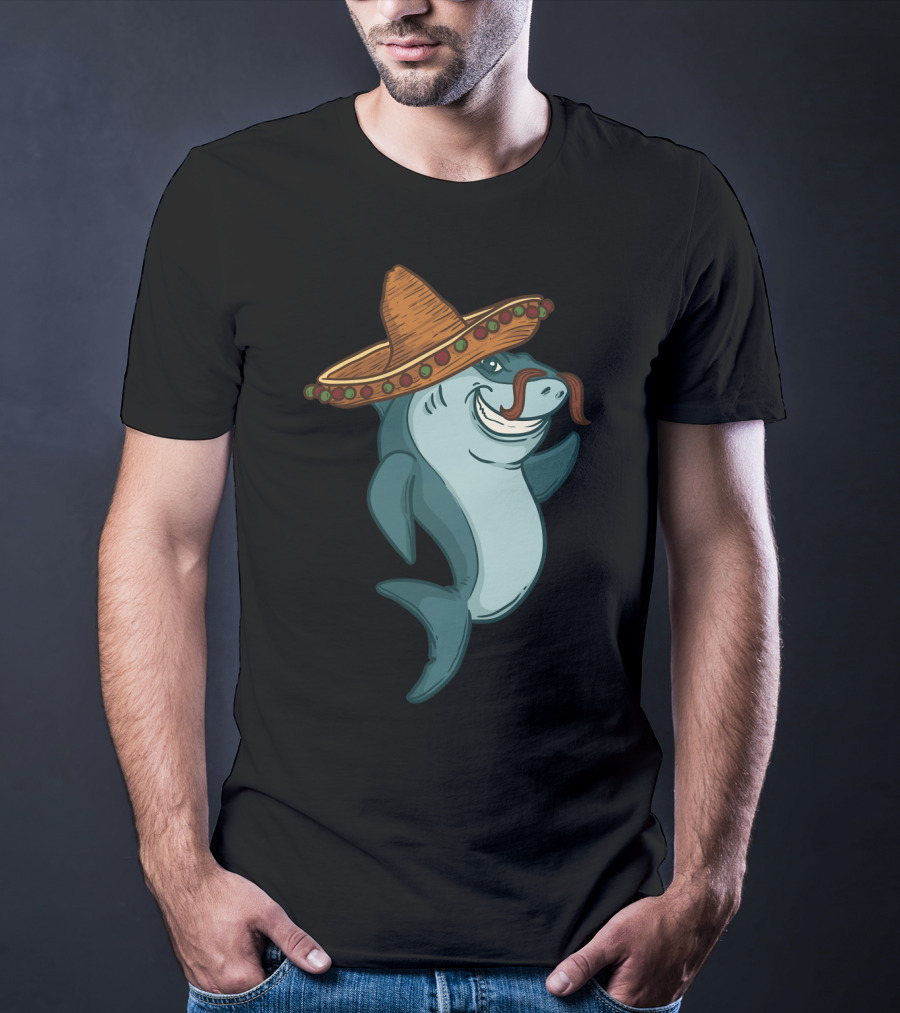 Mexican Shark Sombrero Jawsome Cinco De Mayo Lovers T-Shirt