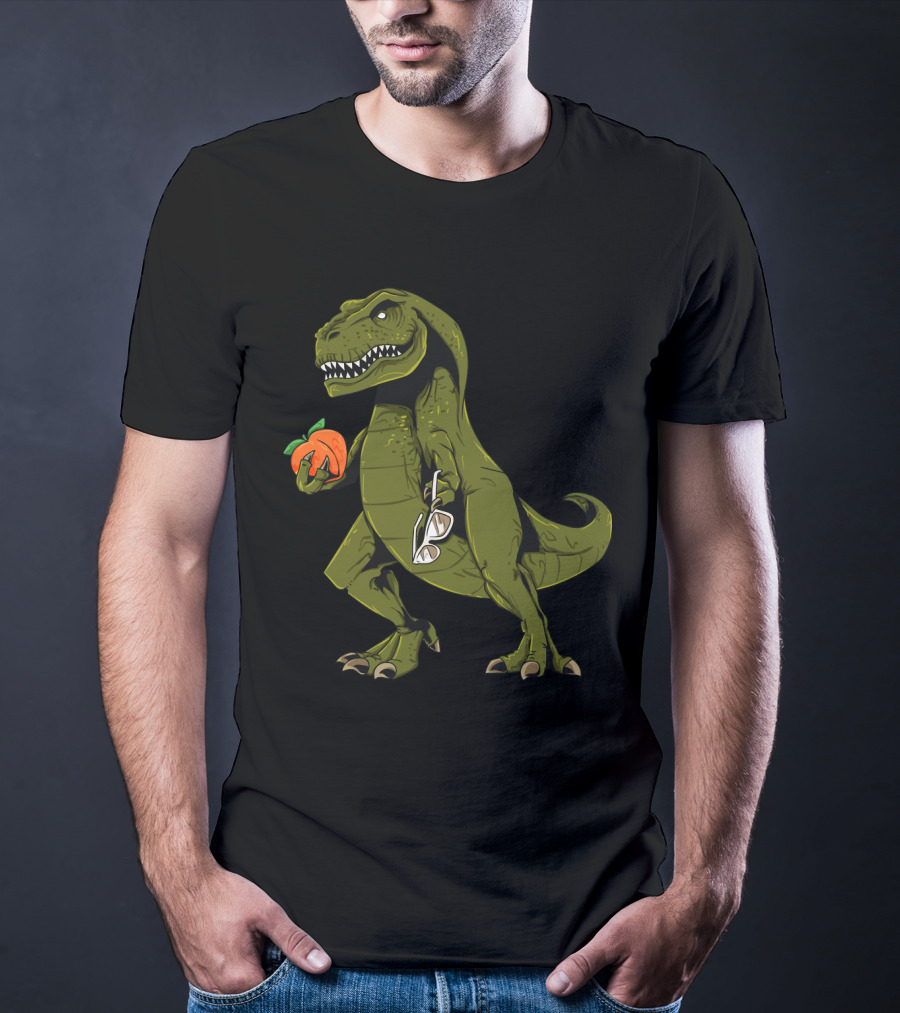 State Of Georgia Dinosaur Holding Peach Funny Sweet Georgia Peach T-Shirt