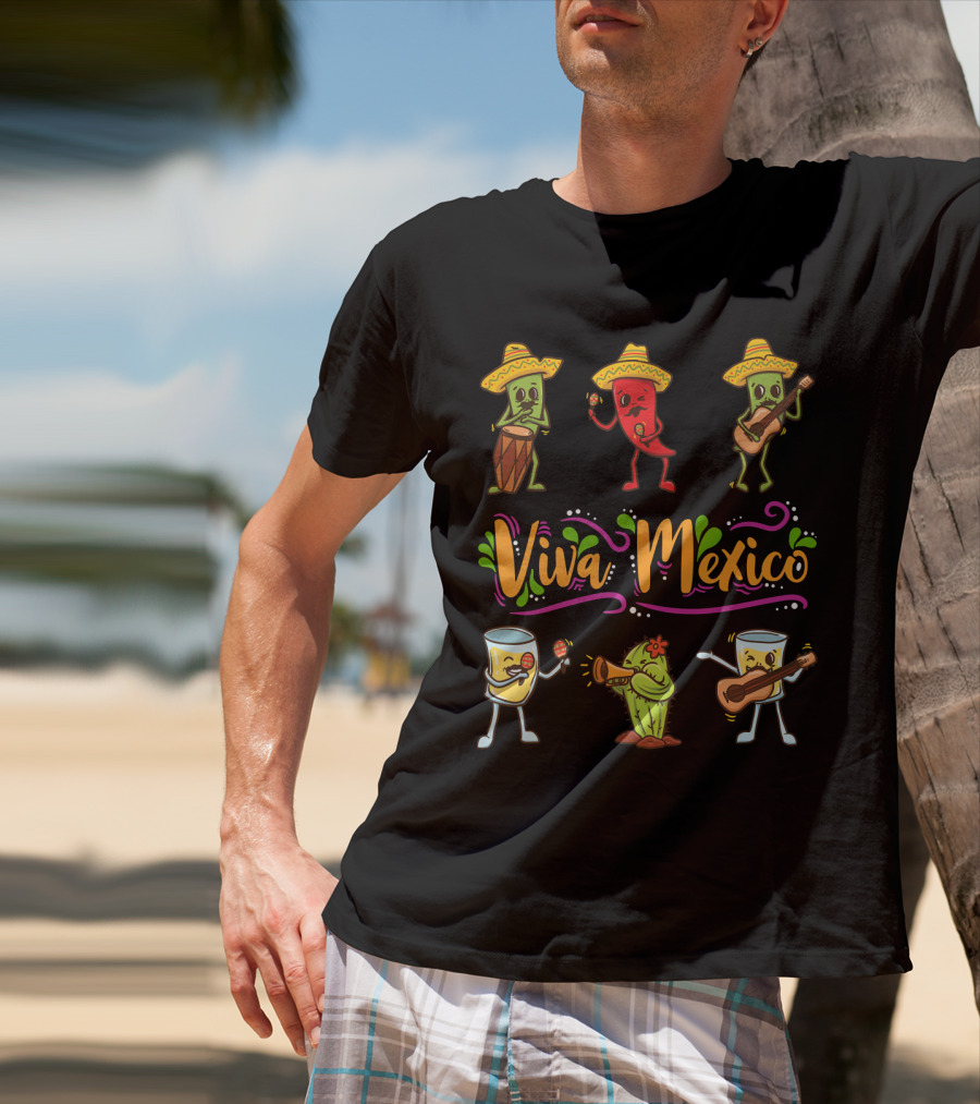 Viva Mexico Cinco De Mayo Sombrero Fiesta T-Shirt