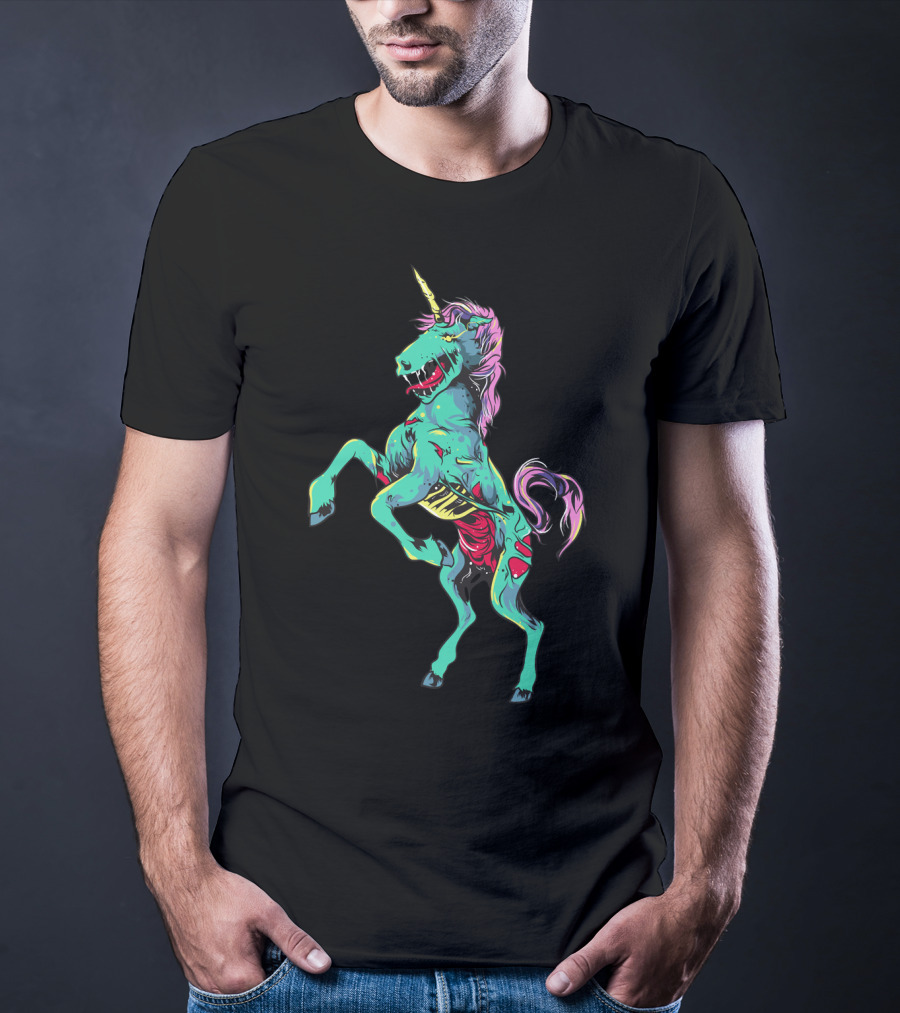 Zombiecorn Scary Zombie Unicorn Halloween Monster T-Shirt