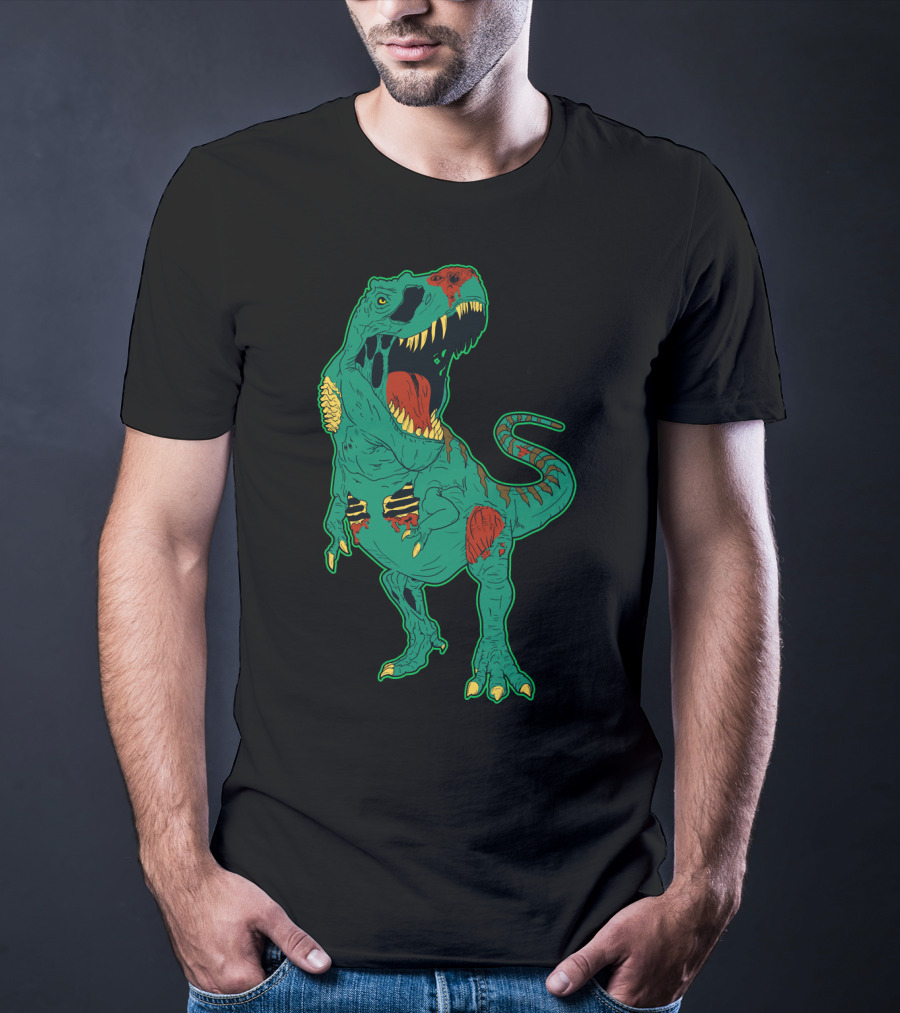 Zombiesaurus Rex Halloween Dinosaur Zombie Trick Or Treat T-Shirt
