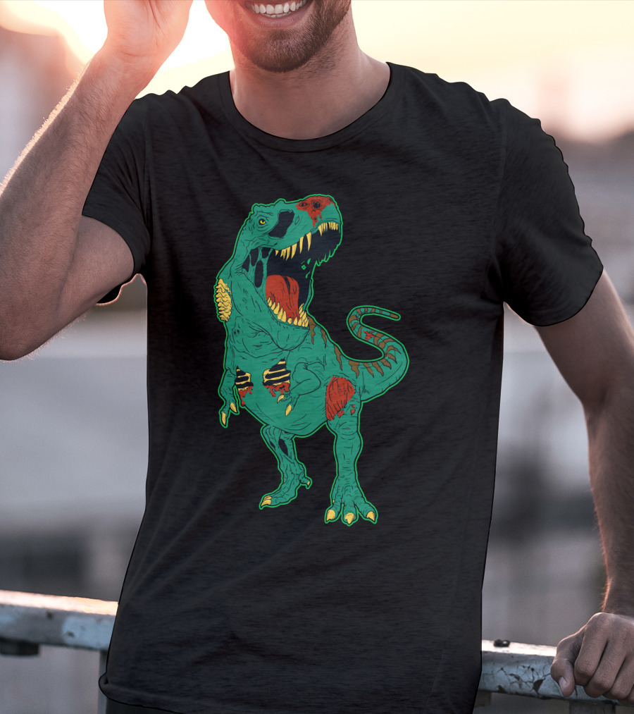 Zombiesaurus Rex Halloween Dinosaur Zombie Trick Or Treat T-Shirt