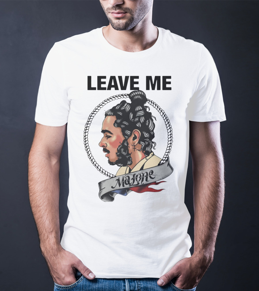 Leave Me Malone Portrait With Bun And Cross Earring T-Shirt