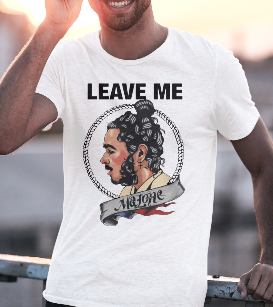 Leave Me Malone Portrait With Bun And Cross Earring T-Shirt