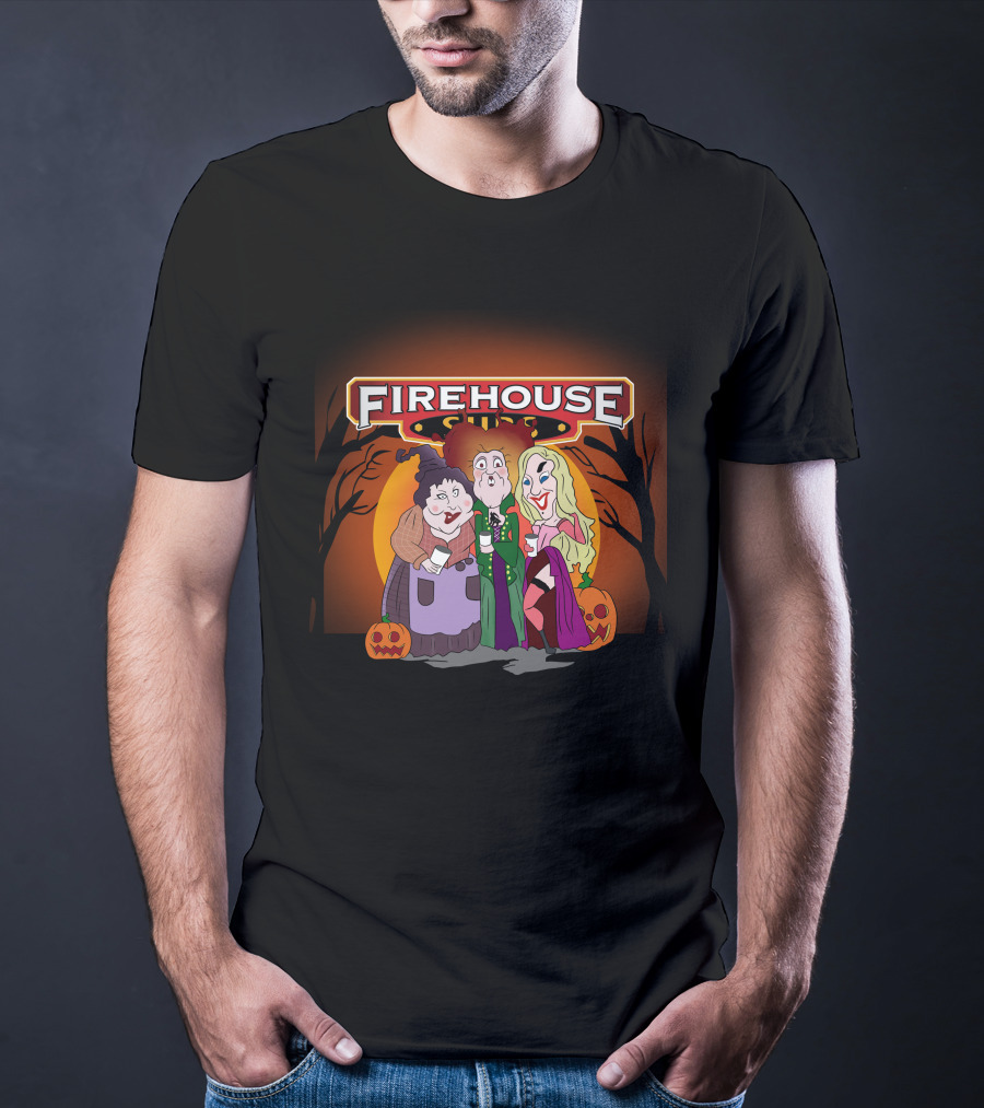 Hocus Pocus Sanderson Sisters Firehouse Subs Halloween Tres Hermanas Calabazas T-Shirt