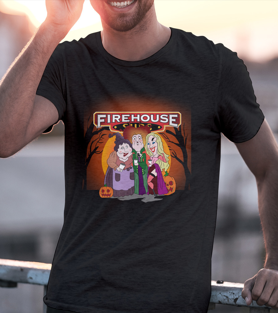 Hocus Pocus Sanderson Sisters Firehouse Subs Halloween Tres Hermanas Calabazas T-Shirt