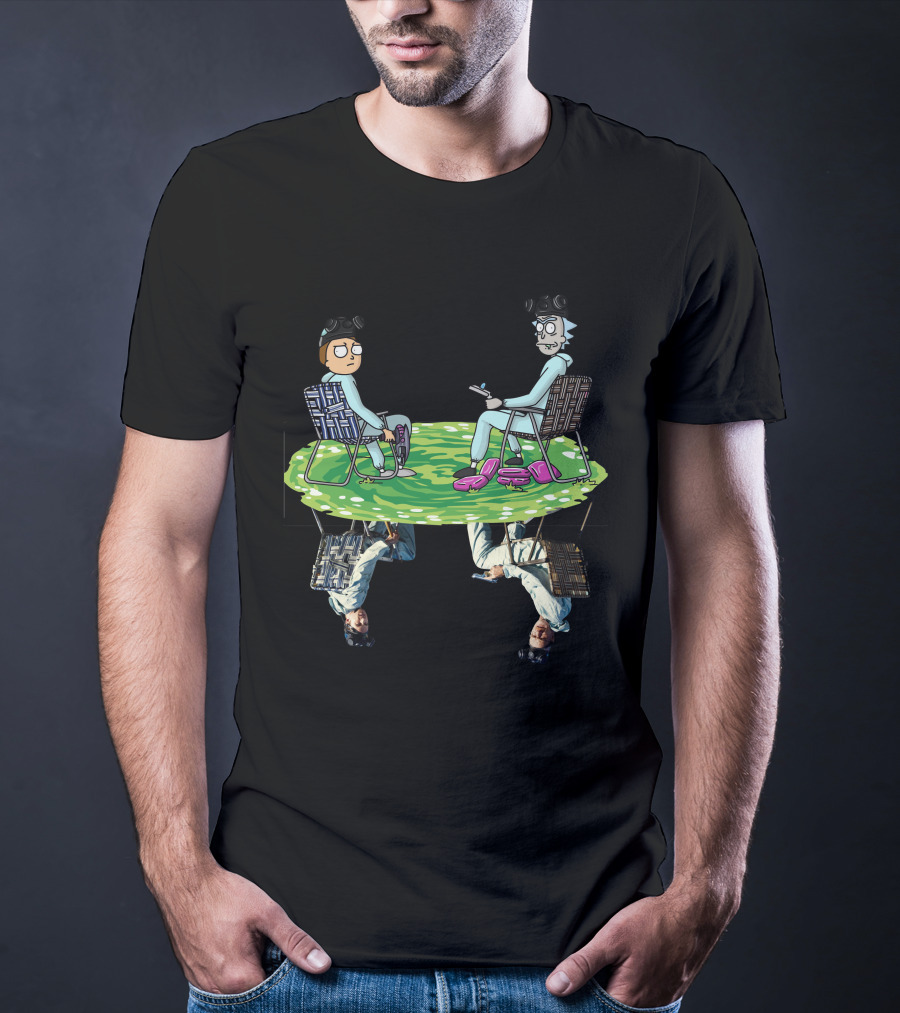 Rick And Morty Breaking Bad Crossover Portal Reflection T-Shirt