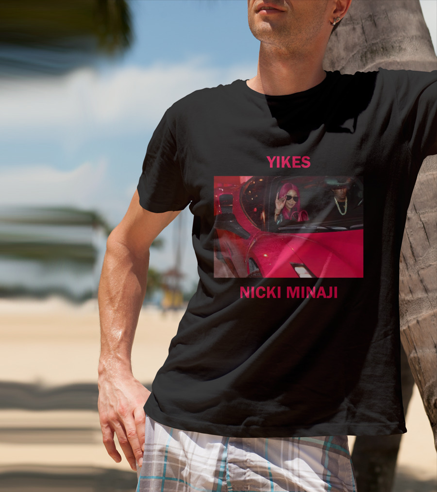 Yikes Nicki Minaj Red Car Image T-Shirt