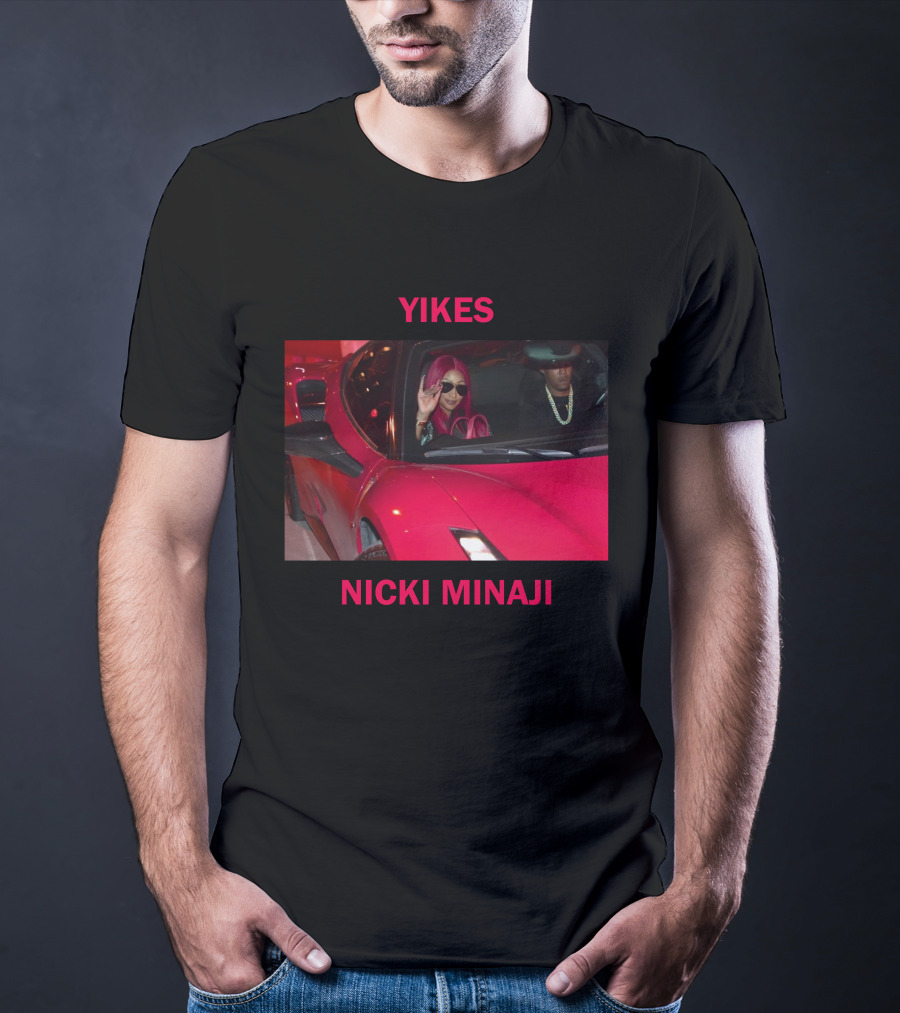 Yikes Nicki Minaj Red Car Image T-Shirt