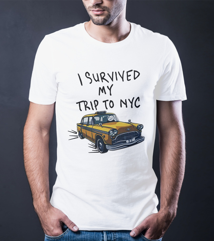 Tom Holland Spiderman Homecoming I Survived My Trip To NYC Yellow Taxi T-Shirt