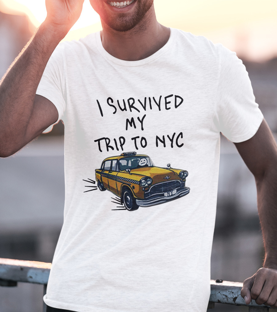 Tom Holland Spiderman Homecoming I Survived My Trip To NYC Yellow Taxi T-Shirt