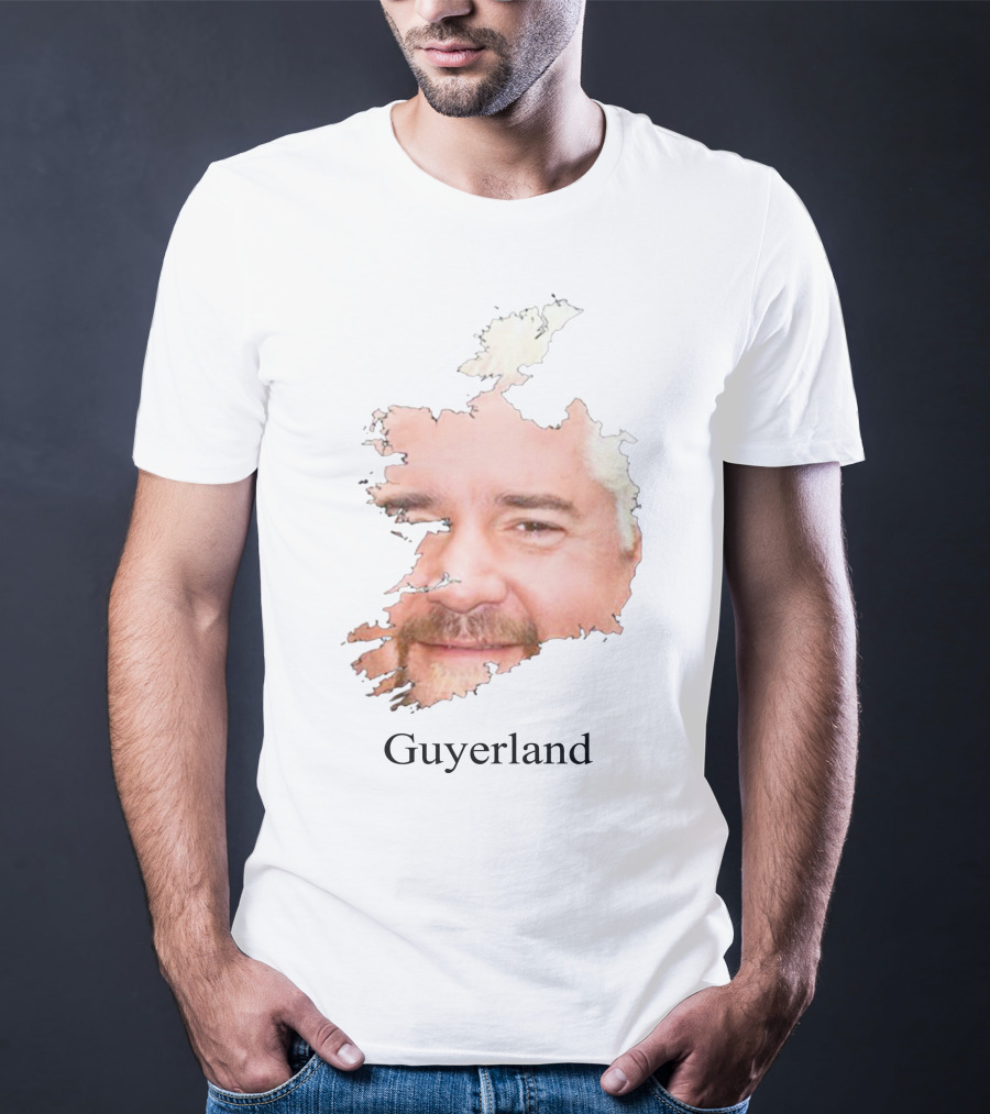 Flavortown Guyerland Mayor Guy Fieri Guyerland Face Map T-Shirt