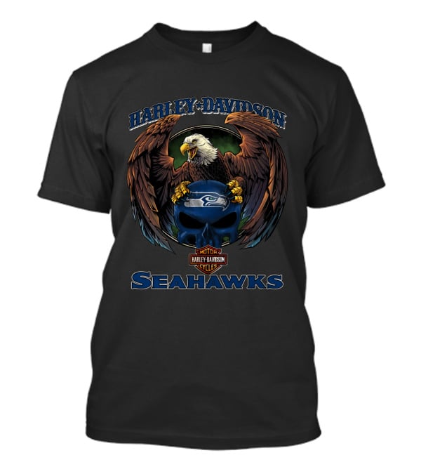 Harley Davidson Seattle Seahawks Vhl T-Shirt