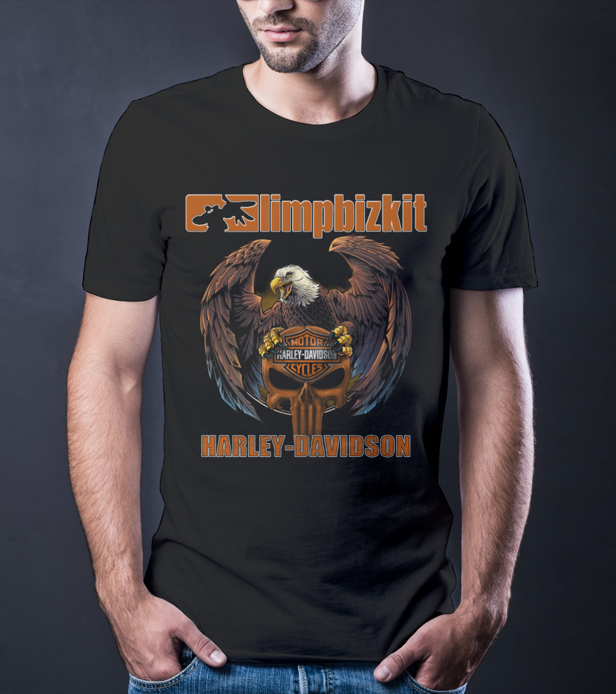 Limp Bizkit Harley Davidson Motor Cycles Eagle T-Shirt