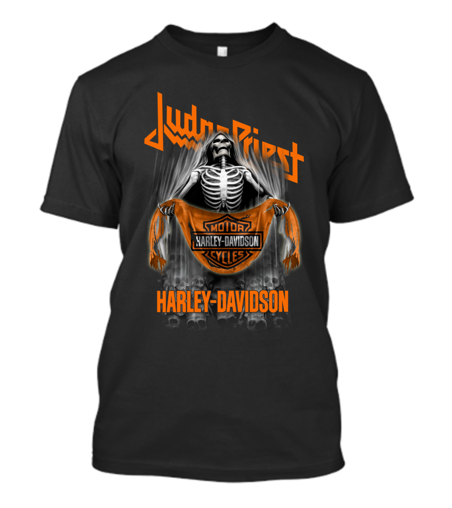 Judas Priest Harley Davidson Skeleton Motör Cycles T-Shirt