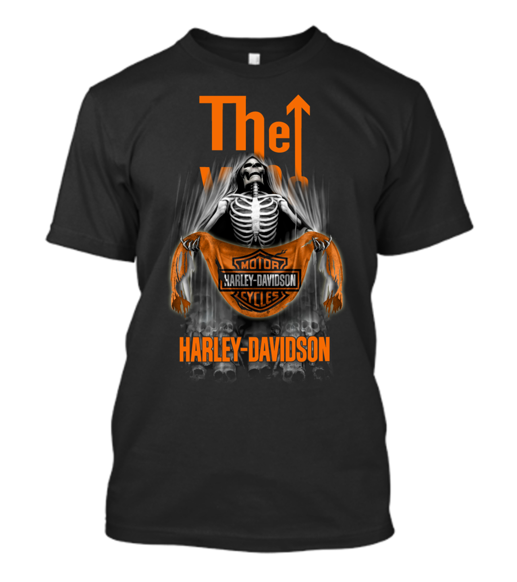 The Who Harley Davidson Skeleton Holding Banner T-Shirt
