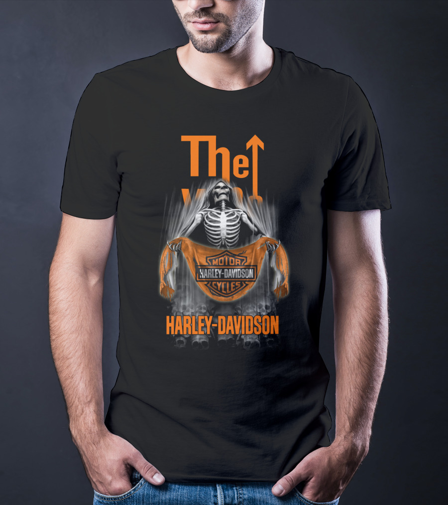 The Who Harley Davidson Skeleton Holding Banner T-Shirt
