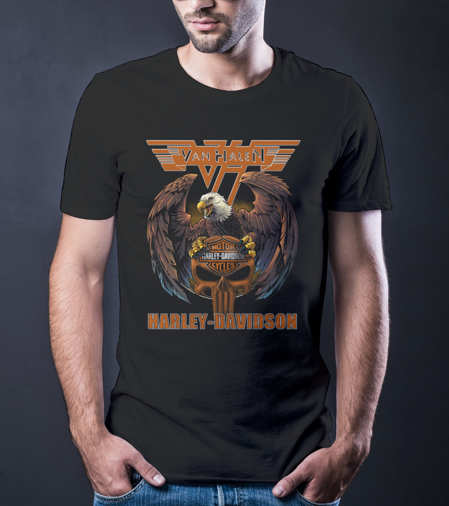 Van Halen Harley Davidson Eagle Motorcycles T-Shirt
