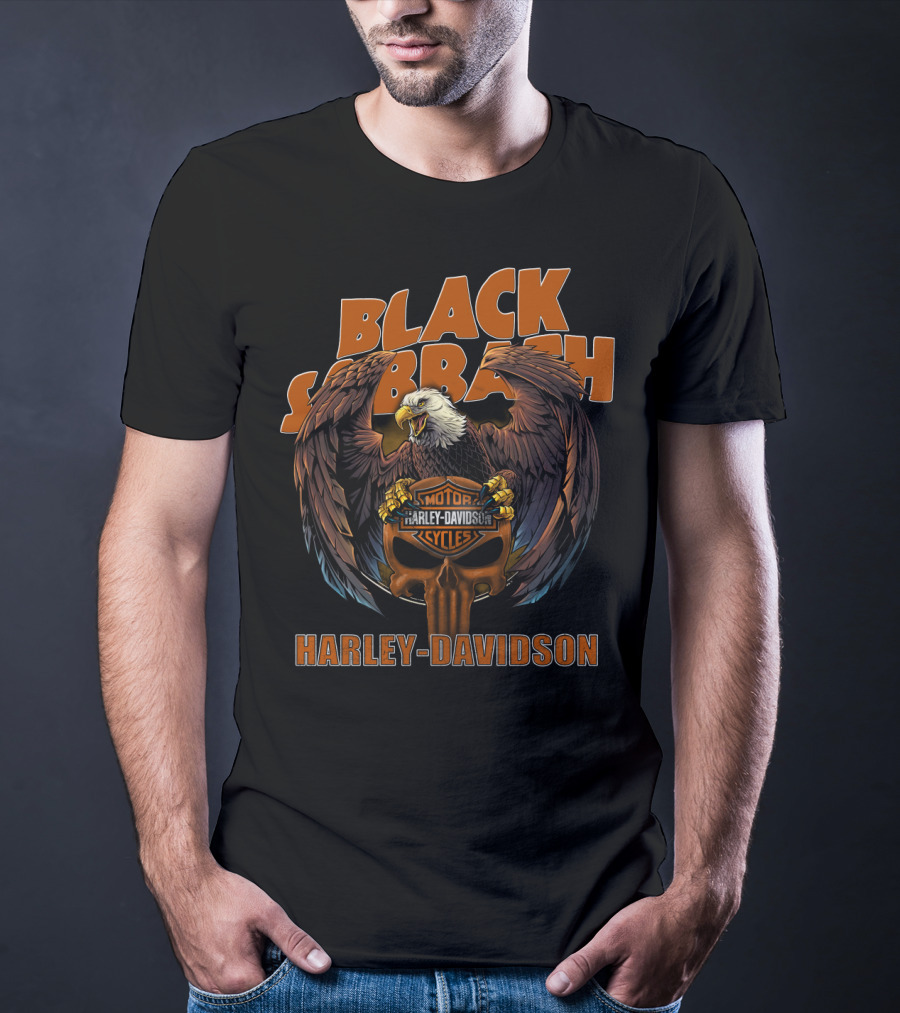 Black Sabbath Harley Davidson Motor Cycles Eagle T-Shirt