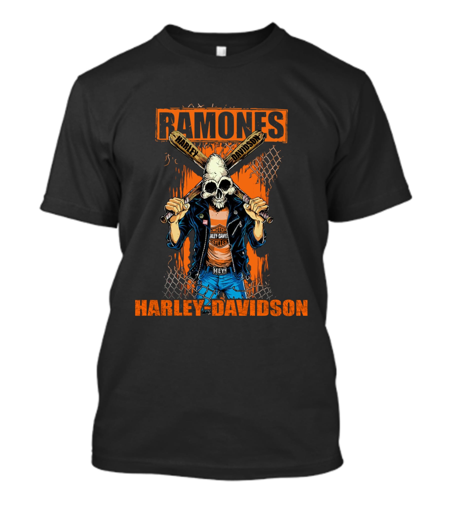 Ramones Harley Davidson Motorcycles Hey! T-Shirt