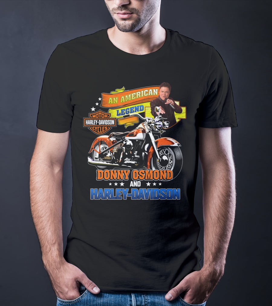 An American Legend Donny Osmond And Harley Davidson Cycles T-Shirt