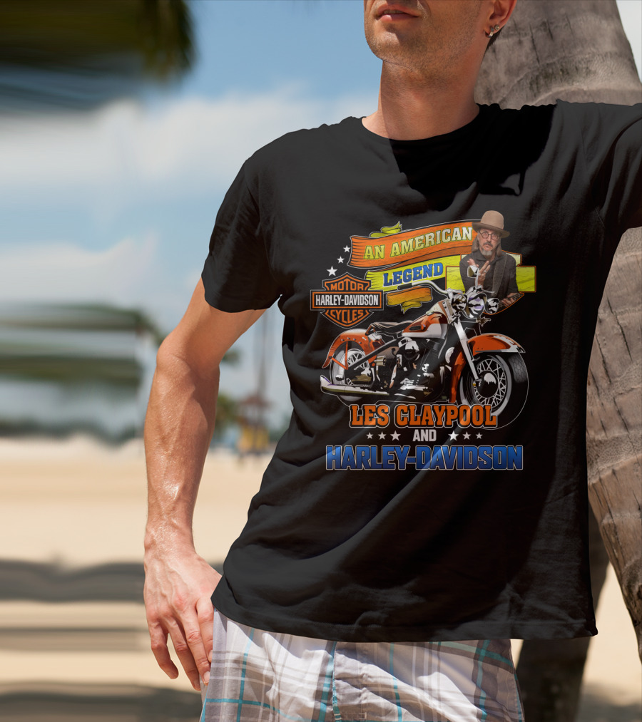 An American Legend Les Claypool And Harley Davidson Cycles T-Shirt