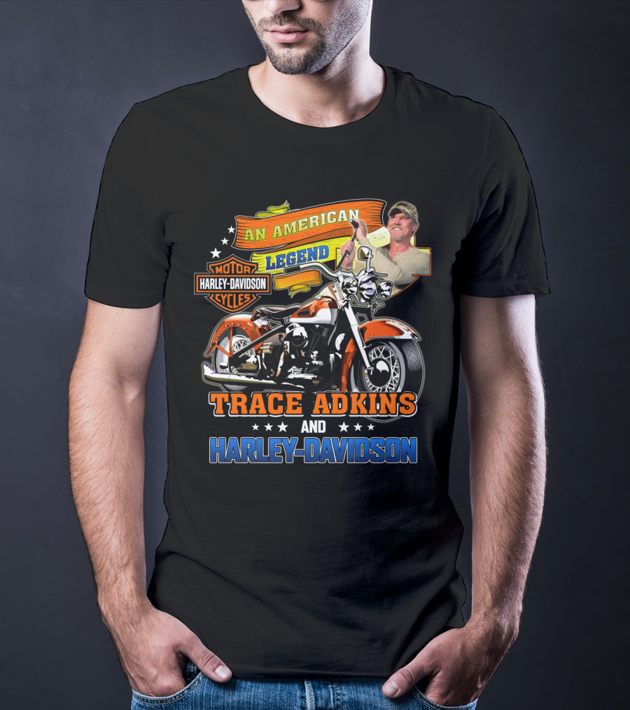 An American Legend Trace Adkins And Harley Davidson T-Shirt