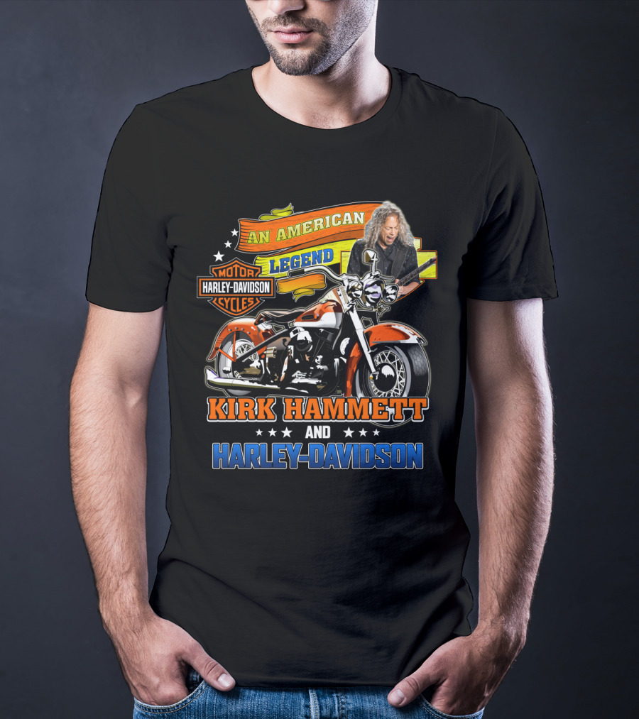 Kirk Hammett And Harley Davidson An American Legend T-Shirt