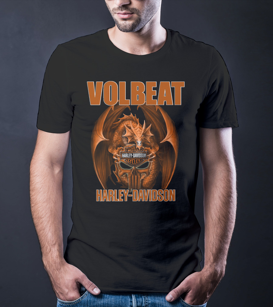 Volbeat Harley Davidson Moto Cycles Dragon T-Shirt