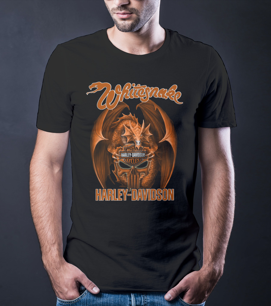 Whitesnake Harley Davidson Moto Cycles Dragon T-Shirt