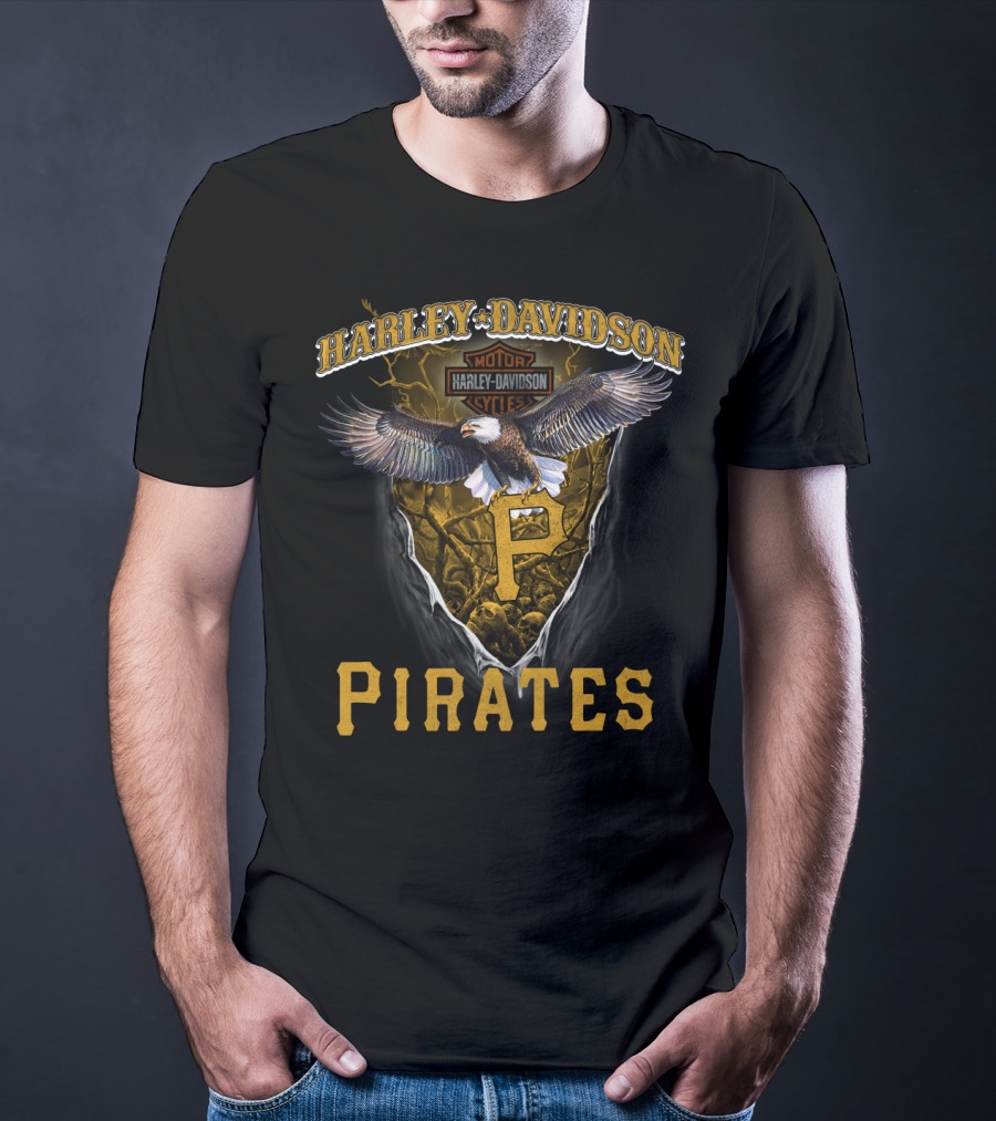 Harley Davidson Motorcycles Pittsburgh Pirates T-Shirt