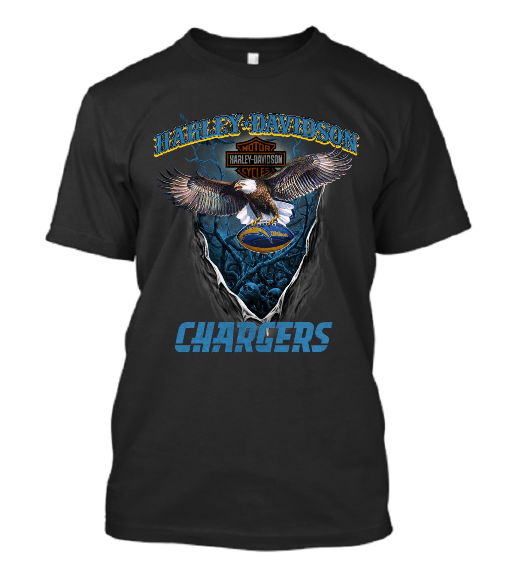 Harley Davidson Motor Cycles Wilson Chargers T-Shirt