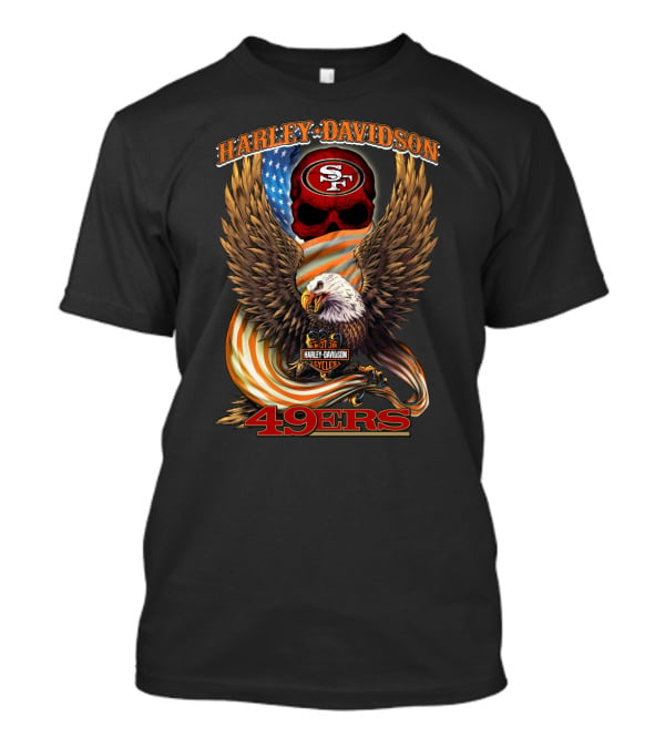 Harley Davidson Sf 49ers Eagle Usa Nfl 49ers T-Shirt
