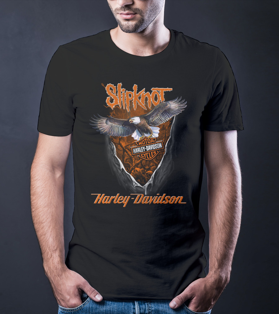 Slipknot Harley Davidson Motor Cycles Eagle T-Shirt