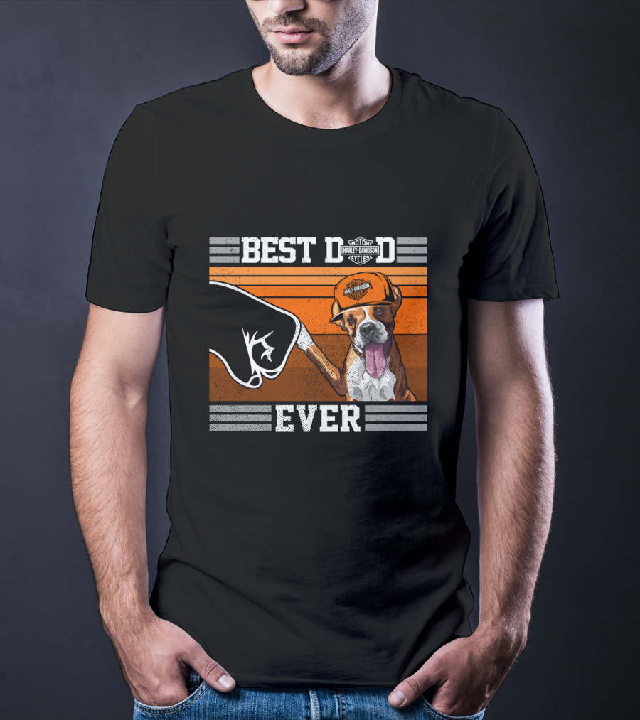 Best Dad Ever Harley Davidson Boxer Motorcycles T-Shirt