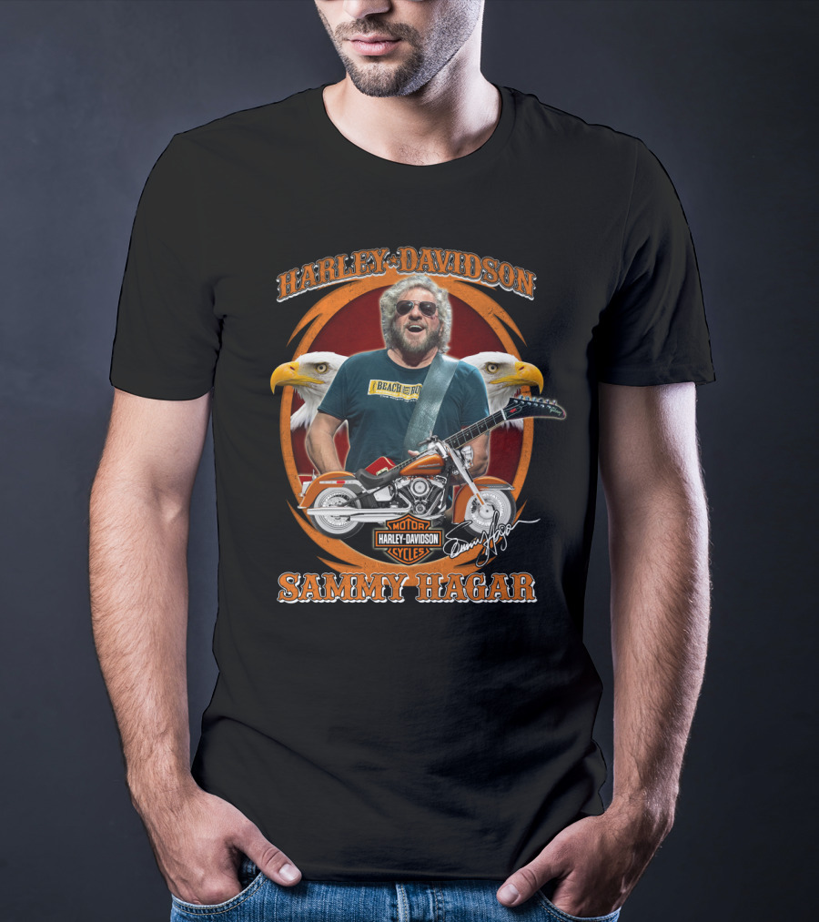 Harley Davidson Motor Cycles Beach Bar Rock Sammy Hagar T-Shirt