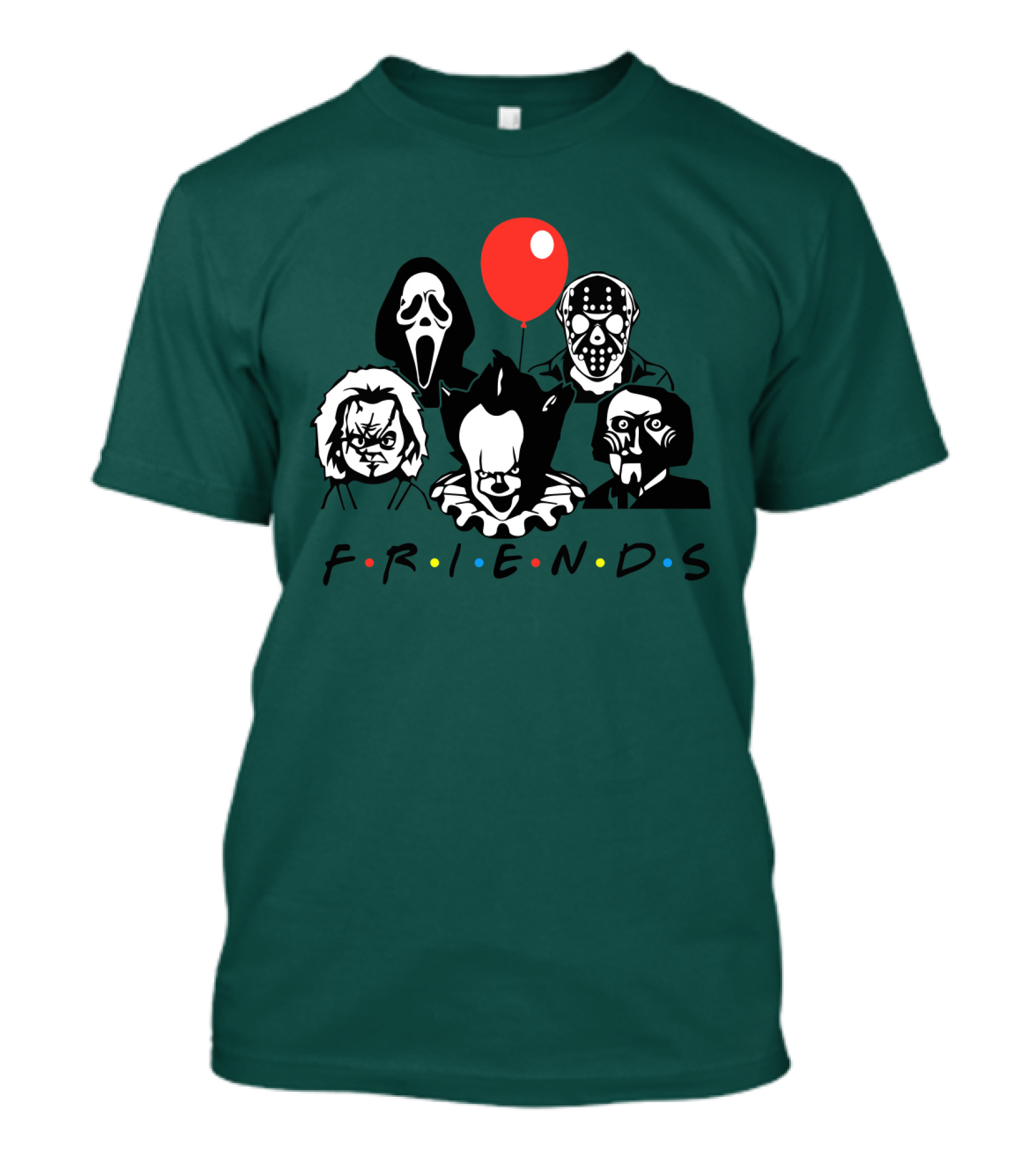 Friends Characters Horror Icons Balloon T-Shirt