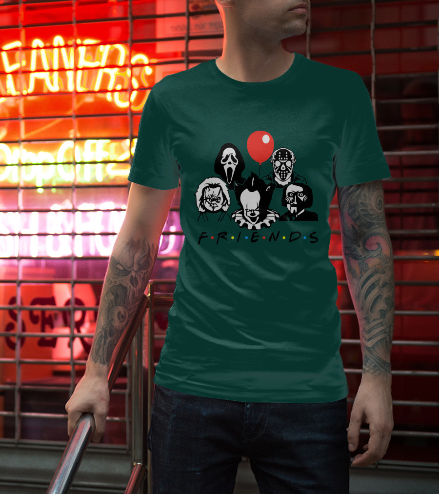 Friends Characters Horror Icons Balloon T-Shirt