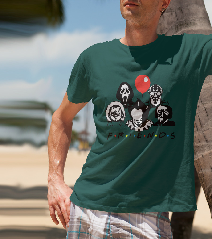 Friends Characters Horror Icons Balloon T-Shirt