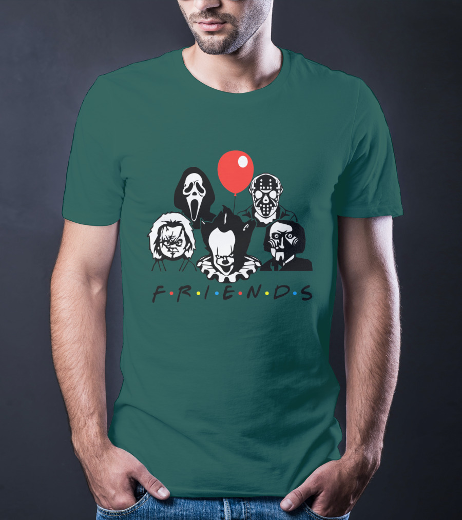 Friends Characters Horror Icons Balloon T-Shirt