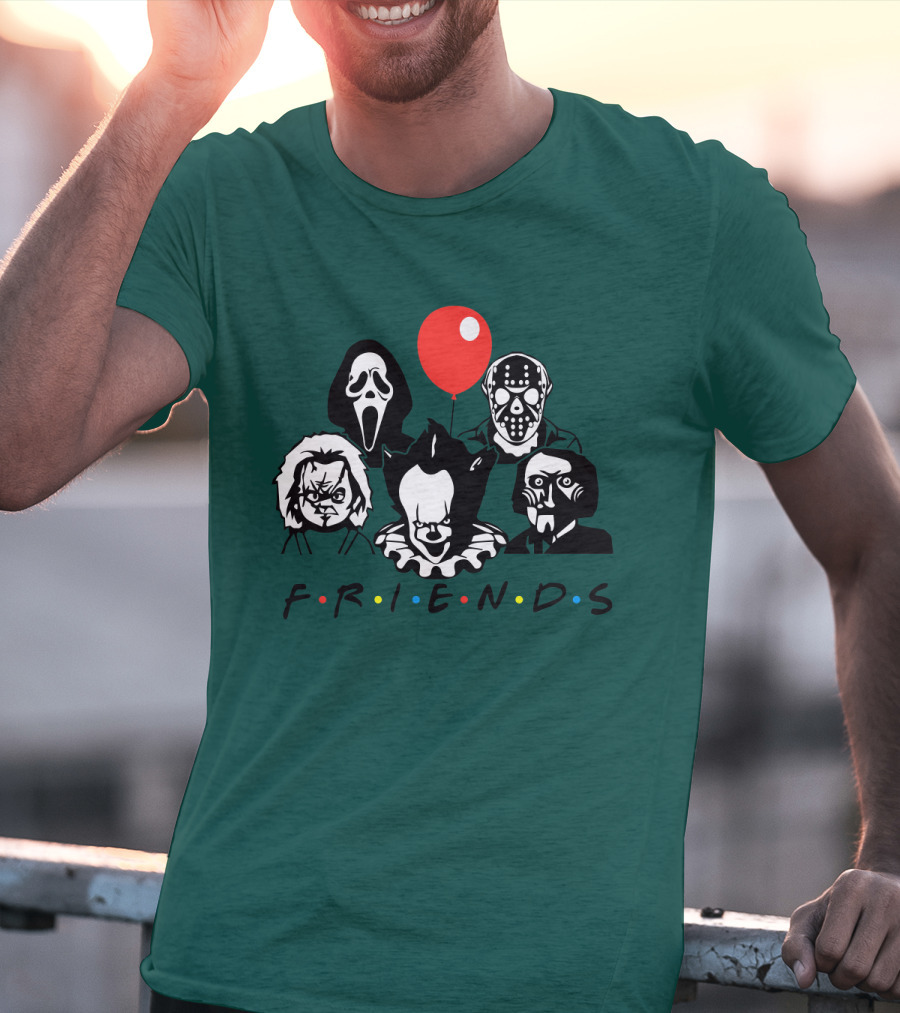 Friends Characters Horror Icons Balloon T-Shirt