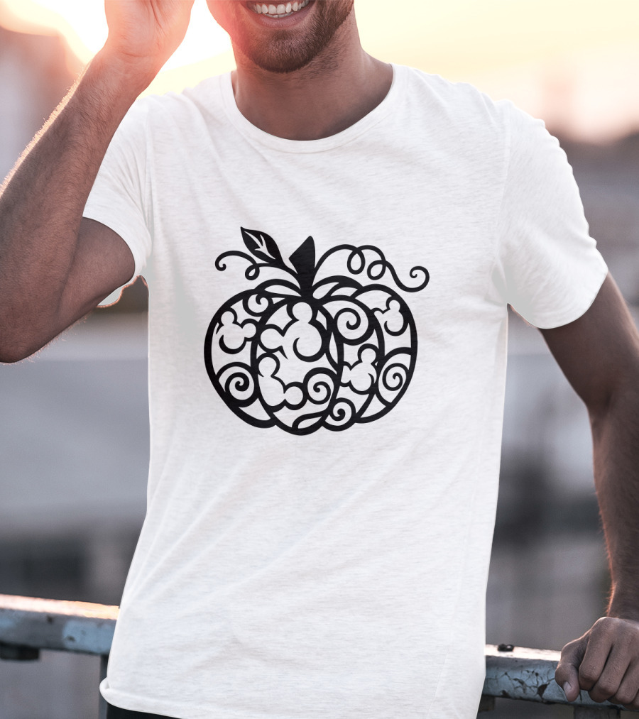 Mickey Mouse Pumpkin Silhouette Halloween T-Shirt
