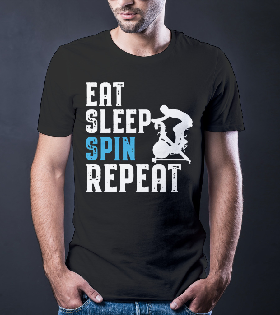 Eat Sleep Spin Repeat Spinning And Indoor Cycling T-Shirt