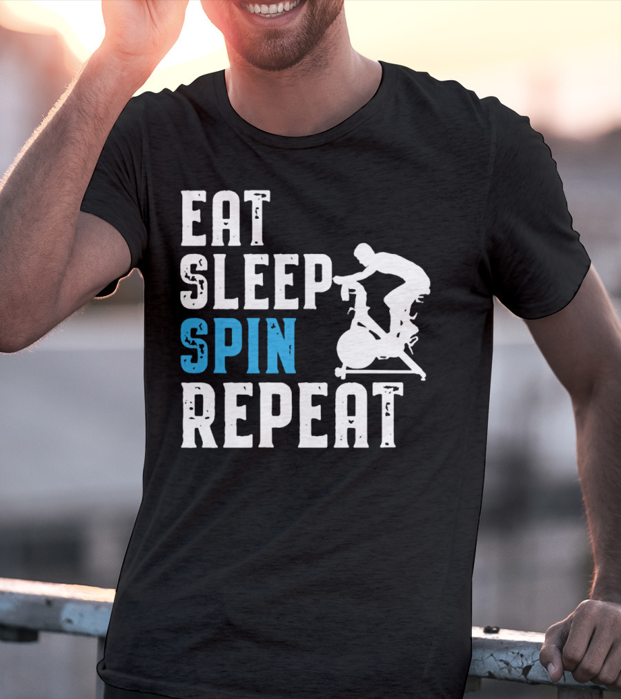 Eat Sleep Spin Repeat Spinning And Indoor Cycling T-Shirt