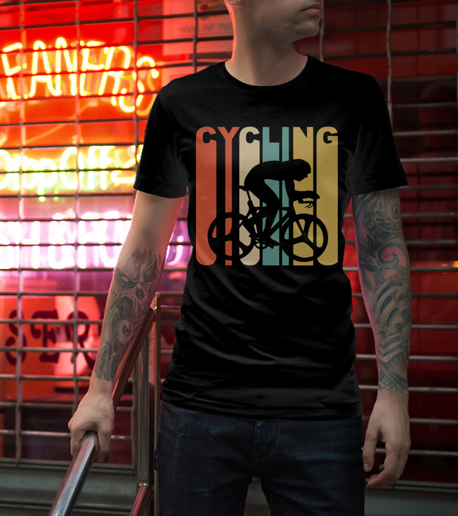Cycling Retro 1970's Style Cyclist T-Shirt
