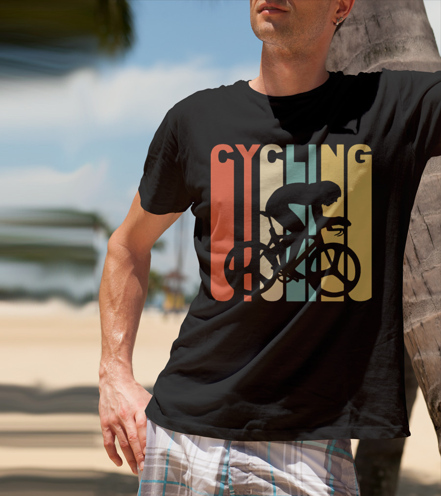Cycling Retro 1970's Style Cyclist T-Shirt