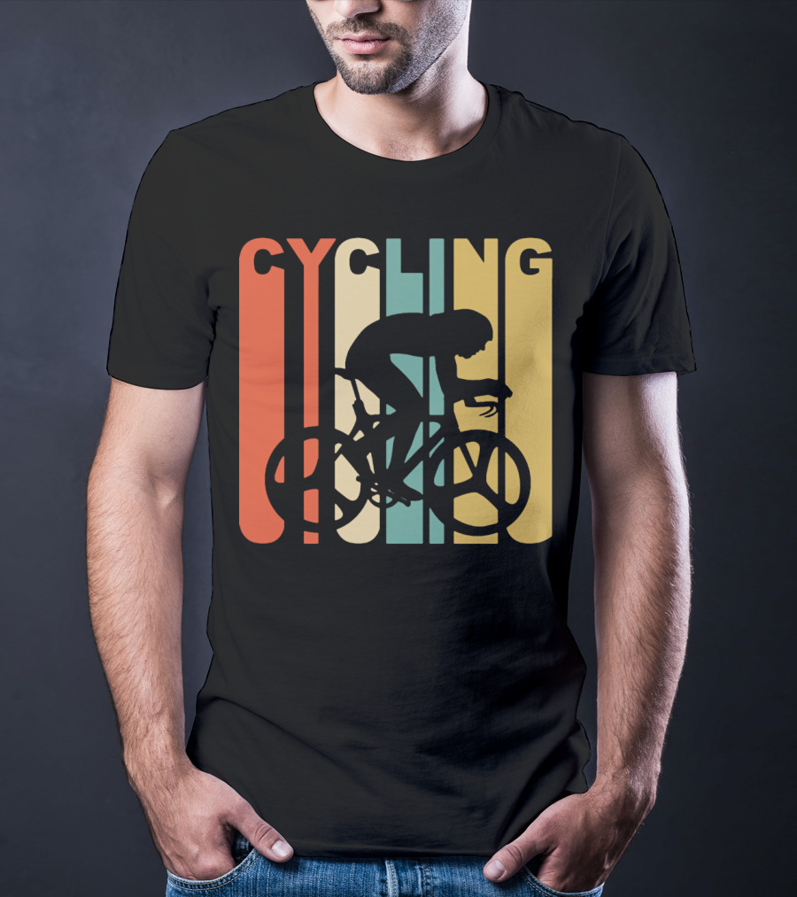 Cycling Retro 1970's Style Cyclist T-Shirt